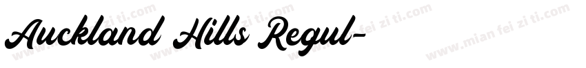 Auckland Hills Regul字体转换